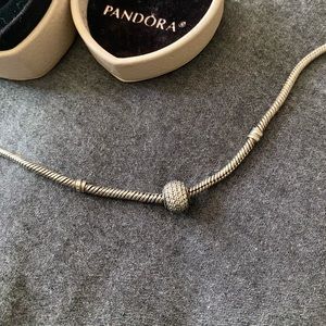 Pandora white crystal charm